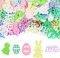 15g Colorful Easter Table Confetti Decor Glitter Scatter Bless Confetti Decoration for Spring Hallowmas Bride Shower Birthday Wedding Foil Theme Party Thanks Giving DIY Craft (Mixed Shape)